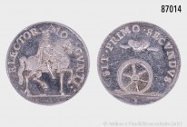 Mainz, Erzbistum. Anselm Franz von Ingelheim (1679-1695) Auswurfsmünze o. J. (1690), auf die Krönung Josephs I. zum Römischen König in Augsburg. 1,89 ...
