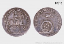 Mainz, Erzbistum. Anselm Franz von Ingelheim (1679-1695) Auswurfsmünze o. J. (1690), auf die Krönung Josephs I. zum Römischen König in Augsburg. 1,89 ...