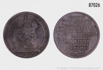 Mainz, Erzbistum. Johann Friedrich Karl von Ostein (1743-1763) Silbermedaille 1740, von J. L. Oexlein, auf sein Amtsjubiläum als Domkustos. Vs. 10 Zei...