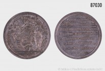 Medaille 1758 (Chronogramm), auf Lothar Georg Joseph Graf von Stadion und sein Jubiläum als Domherr und Scholastikus, Stempel von Johann Leonhard Oexl...