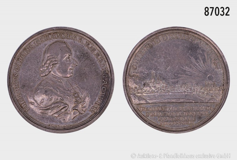 Mainz, Erzbistum. Friedrich Karl Joseph von Erthal (1774-1802). Silbermedaille 1...