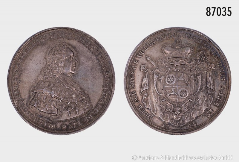 Mainz, Erzbistum. Johann Friedrich Karl von Ostein (1743-1763, ab 1756 Fürstbisc...
