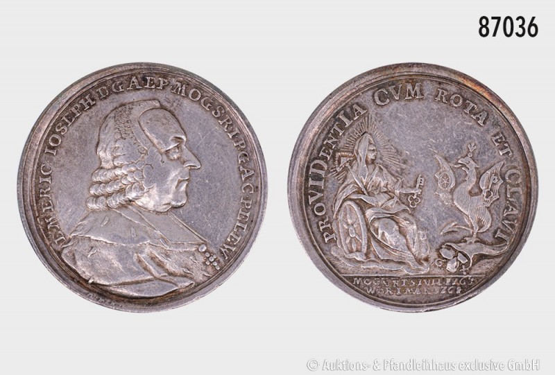 Mainz, Erzbistum. Emmerich Joseph von Breitbach-Bürresheim (1763-1774), Silberme...