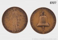 Drittes Reich, Olympische Spiele Berlin 1936, Medaille (Gelb-Bronze) von K. Roth, beim Bayerischen Hauptmünzamt. Vs. OLYMPISCHE SPIELE BERLIN MCMXXXVI...