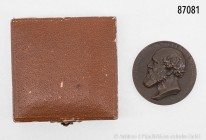 Deutsches Reich, Bronzemedaille 1887, von Schwartz, auf den berühmten Münchner Erzgießer Ferdinand von Miller (1813-1887). 26,67 g; 41 mm. Vorzüglich....