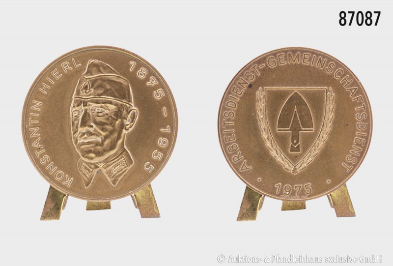 Bronzemedaille 1975, auf den 100. Geburtstag des ehm. Reichsarbeitsführer Konsta...