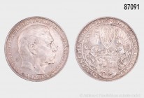 Deutsches Reich, Silbermedaille 1927 D, von K. Goetz, Bayer. Hauptmünzamt, auf Paul von Hindenburg. 900er Silber. 24,92 g; 36 mm. Vorzüglich.