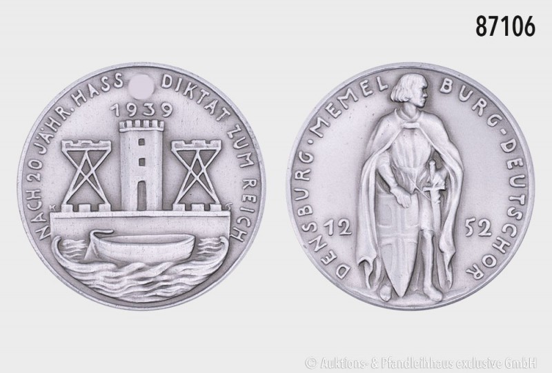 Drittes Reich, Weißmetall-Medaille 1939, von Karl Goetz, beim Bayer. Hauptmünzam...