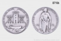 Drittes Reich, Weißmetall-Medaille 1939, von Karl Goetz, beim Bayer. Hauptmünzamt, auf die Wiedereingliederung des Memel-Gebietes in das Deutsche Reic...