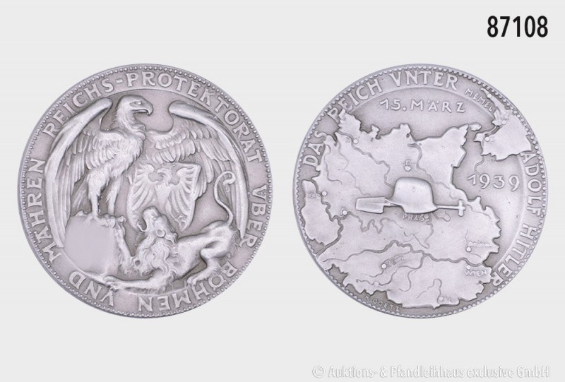 Drittes Reich, Weißmetall-Medaille 1939, von Karl Goetz, beim Bayer. Hauptmünzam...