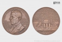 Drittes Reich, Bronzegussmedaille o. J. (1939), von Karl Goetz, beim Bayer. Hauptmünzamt, auf den 20. Jahrestag der Versenkung der deutschen Flotte in...