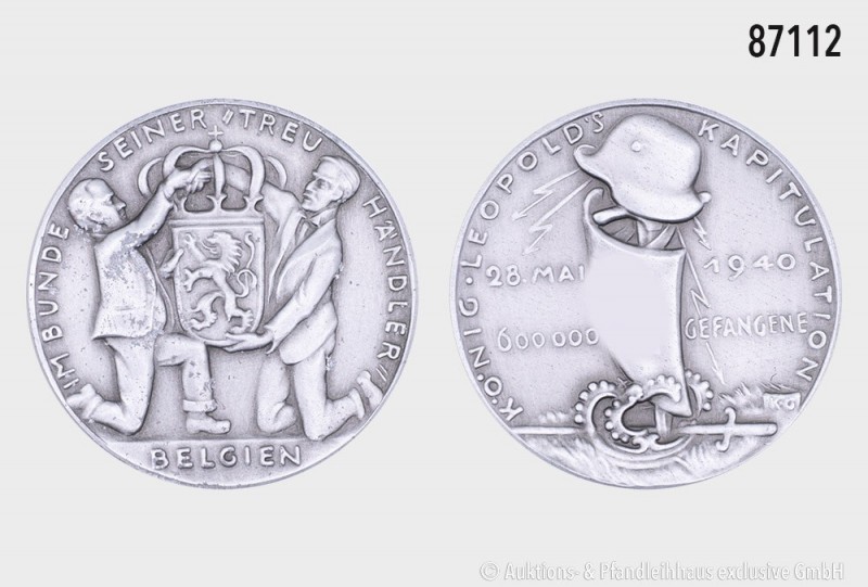 Drittes Reich, Weißmetall-Medaille 1940, von Karl Goetz, beim Bayer. Hauptmünzam...