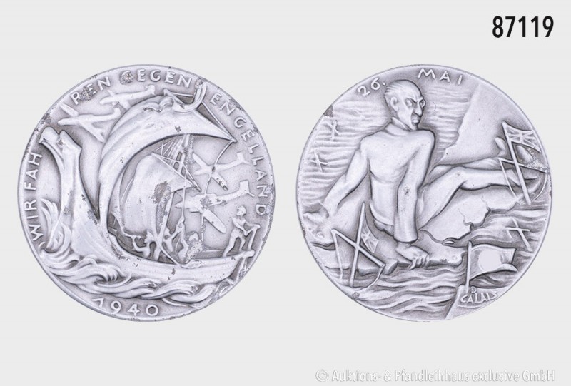 Drittes Reich, Weißmetall-Medaille 1940, von Karl Goetz, beim Bayer. Hauptmünzam...