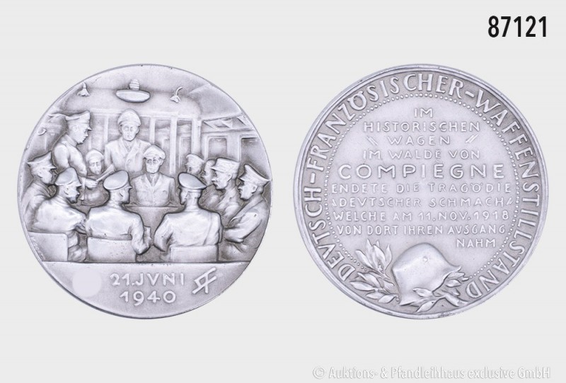 Drittes Reich, Weißmetall-Medaille 1940, von Karl Goetz, beim Bayer. Hauptmünzam...