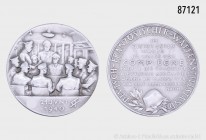 Drittes Reich, Weißmetall-Medaille 1940, von Karl Goetz, beim Bayer. Hauptmünzamt, auf den deutsch-französischen Waffenstillstand von Compiegne am 21....