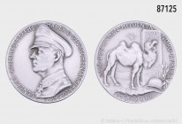 Drittes Reich, Zinn-Medaille 1941, von Karl Goetz, beim Bayer. Hauptmünzamt, auf Generalfeldmarschall Rommel, Oberbefehlshaber des Afrikakorps. 19,37 ...