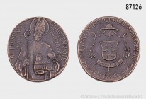 Frankreich, Napoleon III. (1852-1870), große Bronzepreismedaille 1867, von H. Ponscarme, auf die Exposition Universelle in Paris. 160,65 g; 68 mm. Sel...
