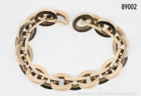 Kettenglieder-Armband, 585er Gold, ca. 1950er/60er Jahre. 52,6 g (30,77g Feingold). L ca. 22,5 cm. Sehr guter Zustand.