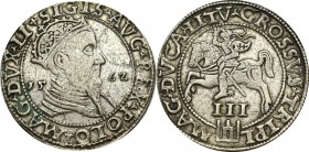 Sigismund II Augustus, 3 groschen 1562, Vilnius - LI/LITV R/R5/R3
