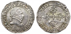 France, Henri III, 1/4 franc 1587, Rouen