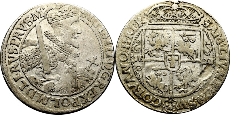 Sigismund III, 18 groschen 1621, Bromberg - PRVS M Obiegowy egzemplarz z mocną, ...