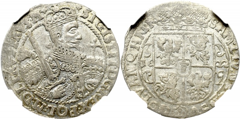 Sigismund III Vasa, Ort 1622, Bromberg - NGC MS62 Piękny, menniczy egzemplarz. O...