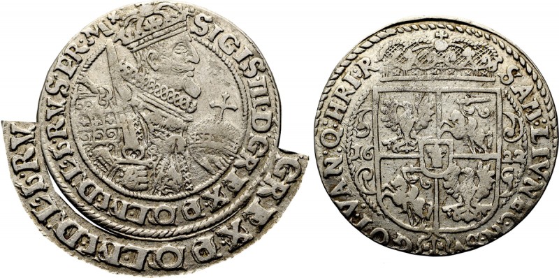 Sigismund III, 18 groschen 1622, Bromberg - PR M probably unpublished Ładny, lek...