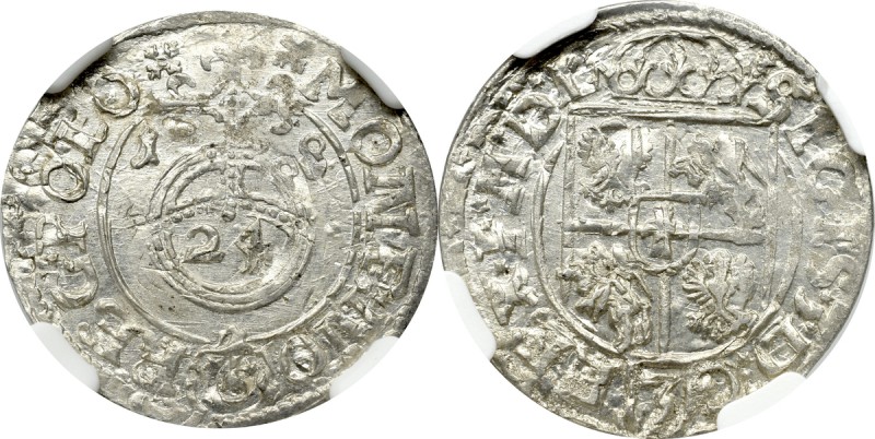 Sigismund III, 1,5 groschen 1618, Bromberg - NGC MS63 Piękny, menniczy egzemplar...