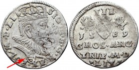 Sigismund III, 3 groschen 1589, Vilnius - very rare RRR/R5/25