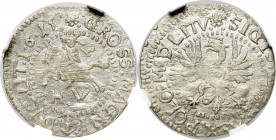 Sigismund III, Groschen 1615, Vilnius - NGC MS64 MAX R4/R5