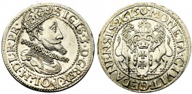 Sigismund III, 18 groschen 1615, Danzig - old portrait R2