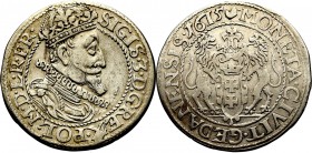 Sigismund III, 18 groschen 1615, Danzig - old portrait R3/R2