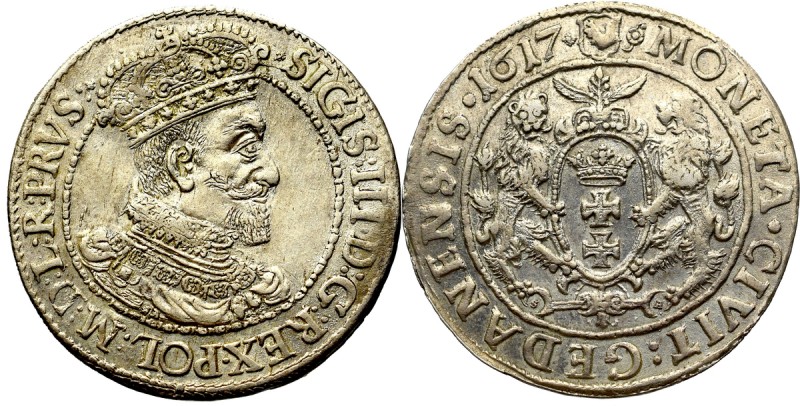 Sigismund III, 18 groschen 1617, Danzig - PRVS :+ Piękny egzemplarz z bardzo dob...