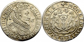 Sigismund III, 16 groschen 1624, Danzig - date overstriked