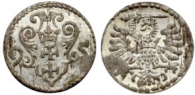Sigismund III, Denarius 1595, Danzig R2