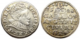 Sigismund III Vasa, 3 groschen 1588 Riga