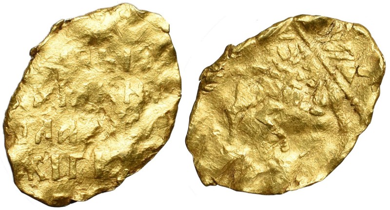 Vladislaus IV Vasa as Russian emperor, Kopeck without date in gold, Moscow Obieg...