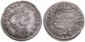 John II Casimir, 18 groschen 1651, Bromberg - very rare R4/R5/24Mk