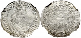 John II Casimir, 18 groschen 1661, Elbing - NGC AU53 R3