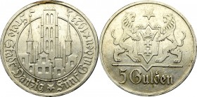 Free City of Danzig, 5 gulden 1923