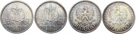 III Republic of Poland, 100.000 zloty 1990 type b (2 pcs)