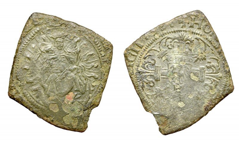 Teutonic Orden, Albrecht Hohenzollern, 1/4 thaler klippe 1521 Bardzo ładny pod w...