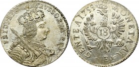 Prusy Książęce, Fryderyk II, Ort 1755, Królewiec