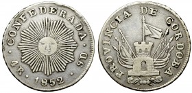 Argentine, 4 Reales 1852, cordoba