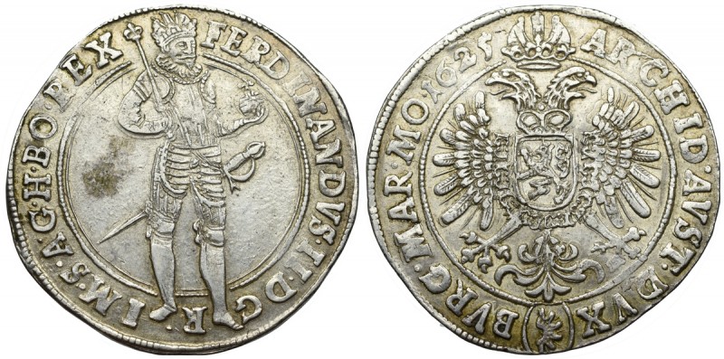 Austria, Ferdynand II, Talar 1625, Joachimsthal Bardzo atrakcyjny egzemplarz ze ...