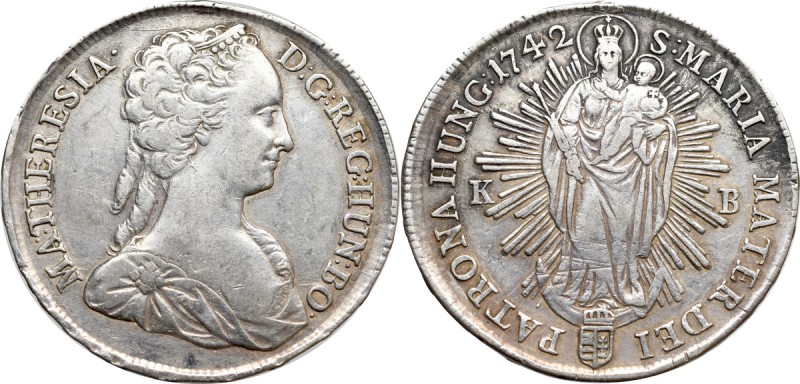 Austria, Marie Theresia, Thaler 1742 Kremnitz Atrakcyjny egzemplarz okazałego ta...