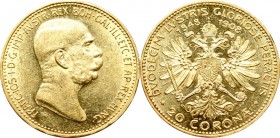 Austria, Franz Joseph, 20 crowns 1908
