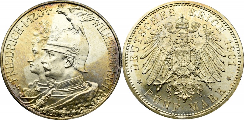 Germany, 5 mark 1901 Berlin Moneta upamiętniająca 200-lecie ustanowienia Królest...