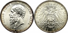 Niemcy, Schaumburg-Lippe, 3 marki 1911 - pośmiertne