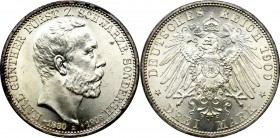 Germany, Schwarzburg-Sondershausen, 3 mark 1909